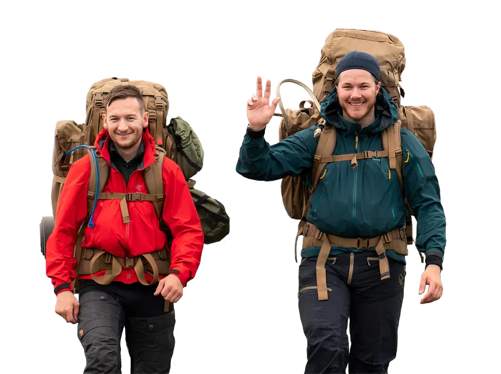 Two smiling men from Bleik